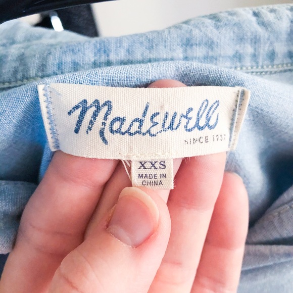 Madewell Blue Denim Top - Picture 6 of 6